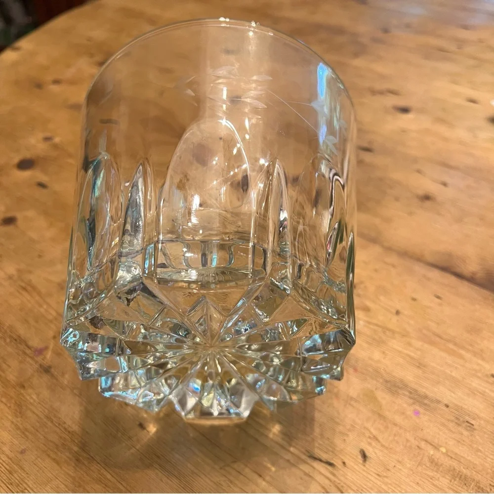 Princess House Heritage Crystal Ice Bucket VTG Etched Glass